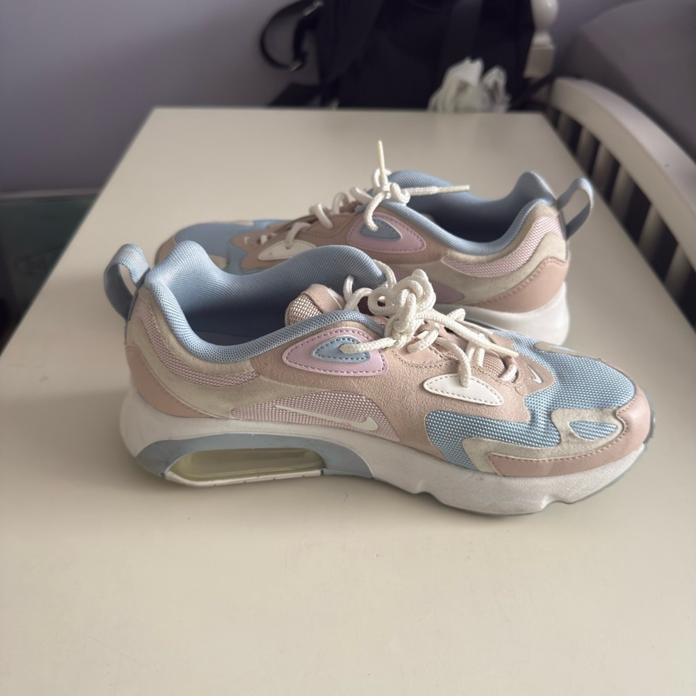 Nike Women's Air Max 270 React in Cream and Blue - Picture 9 of 10